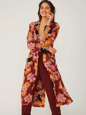 Free People We The Free Niya Floral Duster Size M